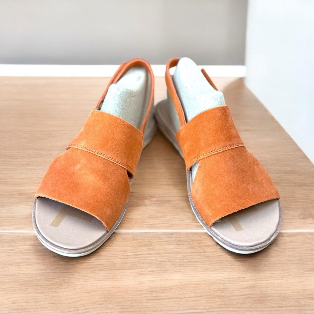 Sorel‎ NWB Size 7.5 the Ella 2 Orange suede slingback Sandals NWB - Picture 3 of 7